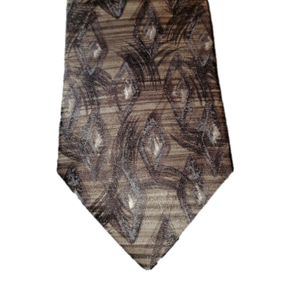 Brown / Tan Patterned Tie New - Picture 1 of 6